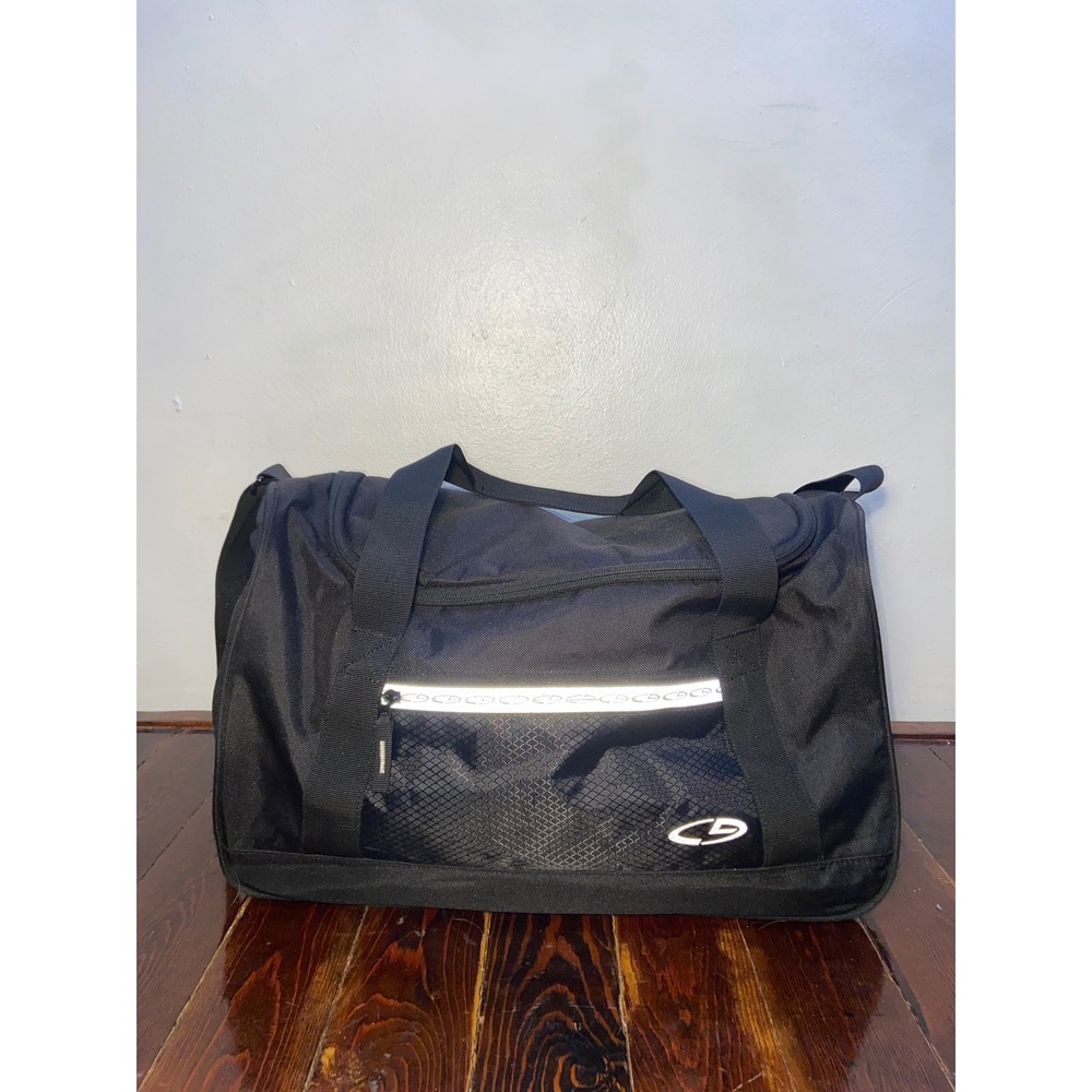 Champion C9 Black Duffel Bag Gym Travel Weekender Shoe Pocket Reflective
17x11x9